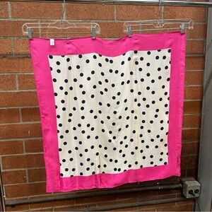 Echo Pink and White Polka Dot Silk Scarf